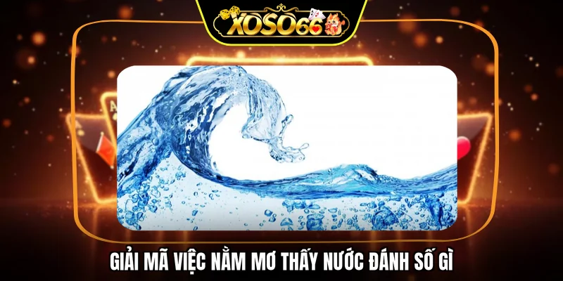 Giải mã việc nằm mơ thấy nước đánh số gì